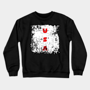 USA Faded Initials Crewneck Sweatshirt